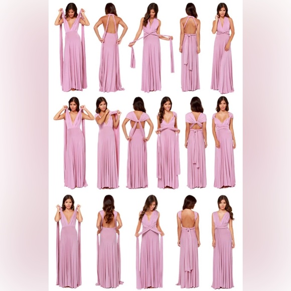 Lulu’s Tricks of the Trade Convertible Maxi Dress - Burgundy - Size XS - Picture 4 of 8